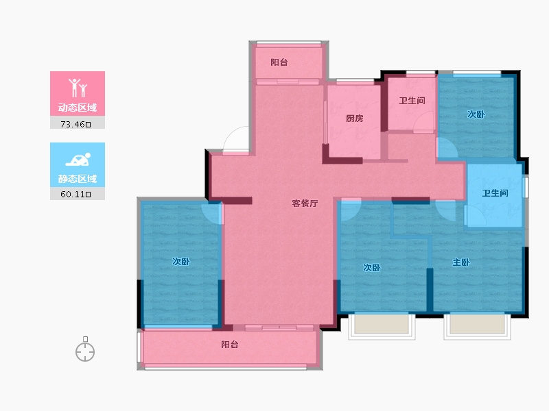 江苏省-南通市-锦绣福邸三期-119.38-户型库-动静分区