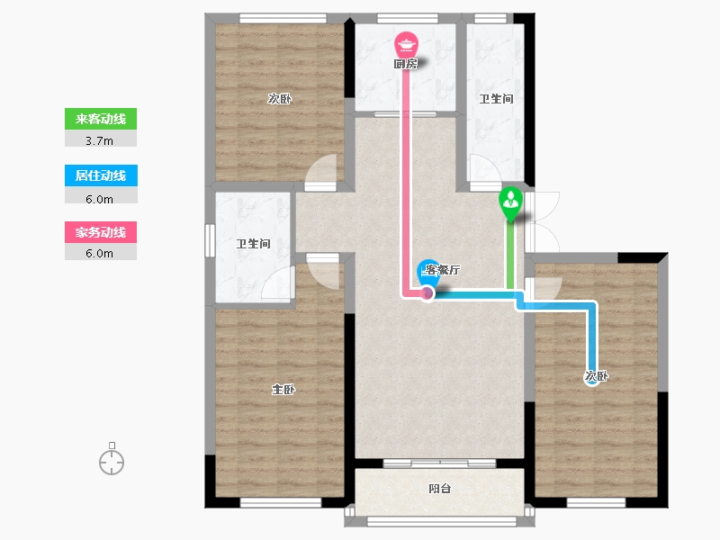 河北省-保定市-天成东星小区-112.78-户型库-动静线