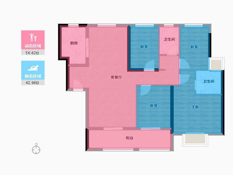 广东省-深圳市-信城缙华府-88.95-户型库-动静分区