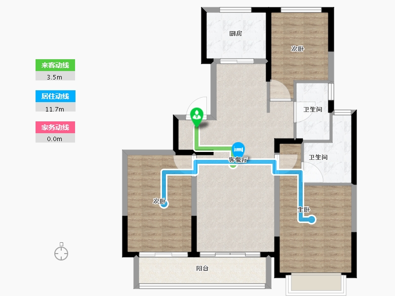 江苏省-南通市-锦绣福邸三期-99.21-户型库-动静线