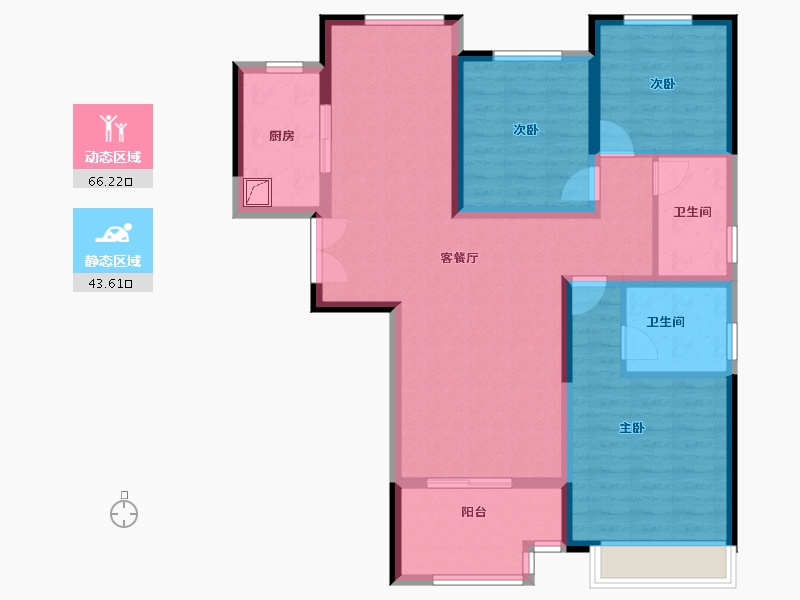 河南省-郑州市-正弘中央公园-97.61-户型库-动静分区