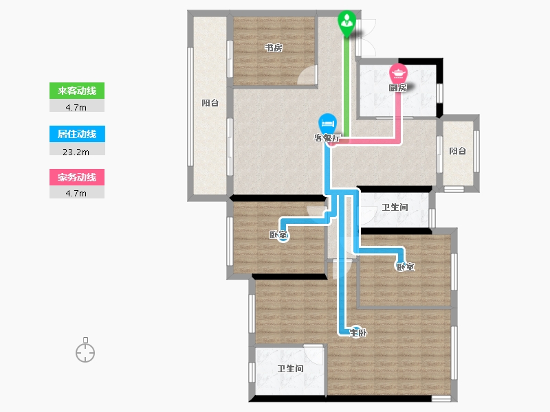 广西壮族自治区-南宁市-绿地城-144.00-户型库-动静线