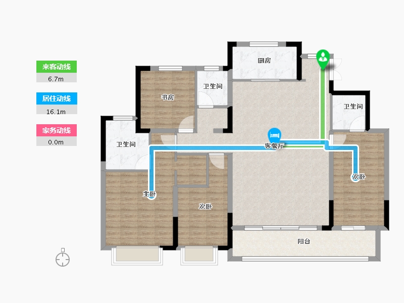 江苏省-南通市-中海翠湖溪岸-140.00-户型库-动静线