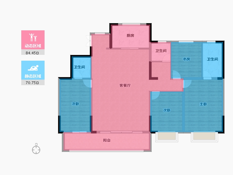 江苏省-南通市-中海翠湖溪岸-141.26-户型库-动静分区