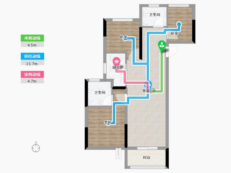 河南省-郑州市-康桥原溪郡​-80.01-户型库-动静线