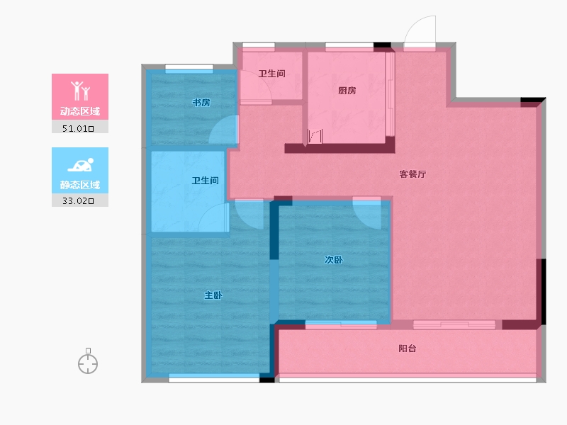 浙江省-嘉兴市-万城万杭府-75.00-户型库-动静分区