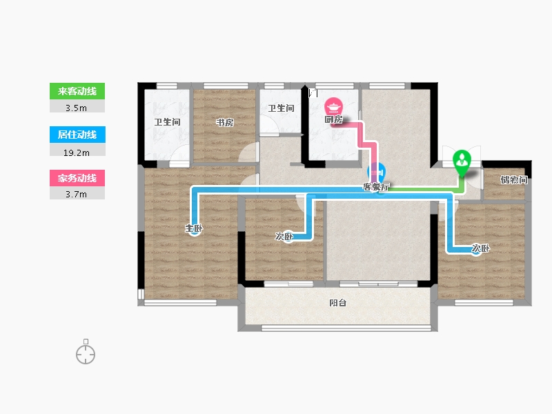 浙江省-嘉兴市-秀悦澜庭-102.00-户型库-动静线