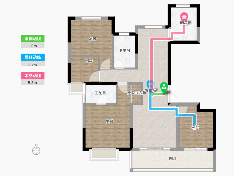 江苏省-南通市-圆融玺悦-104.36-户型库-动静线