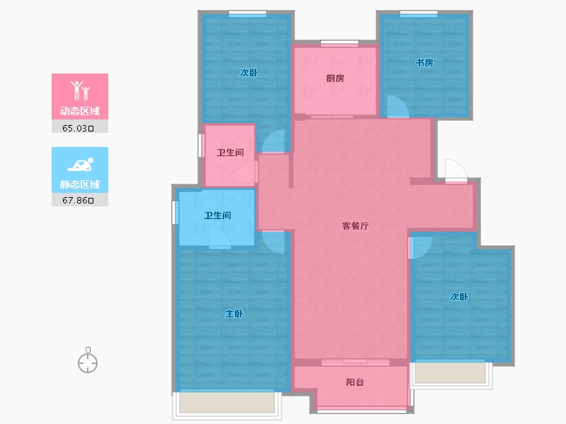 山东省-德州市-佰利金湖湾-120.00-户型库-动静分区