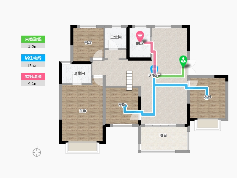 江苏省-南通市-圆融玺悦-110.00-户型库-动静线