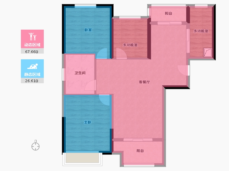 河南省-郑州市-正弘中央公园-84.16-户型库-动静分区