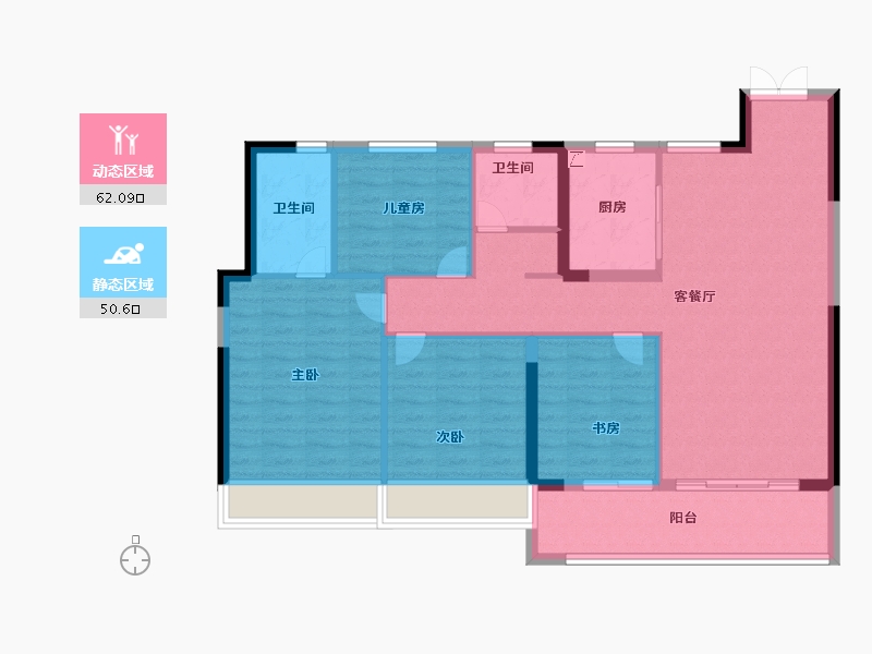 浙江省-嘉兴市-秀悦澜庭-102.00-户型库-动静分区