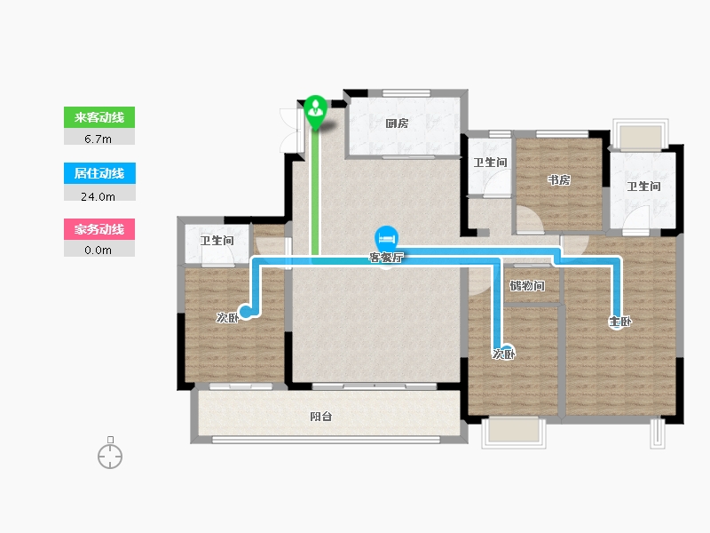 江苏省-南通市-中海翠湖溪岸-148.00-户型库-动静线