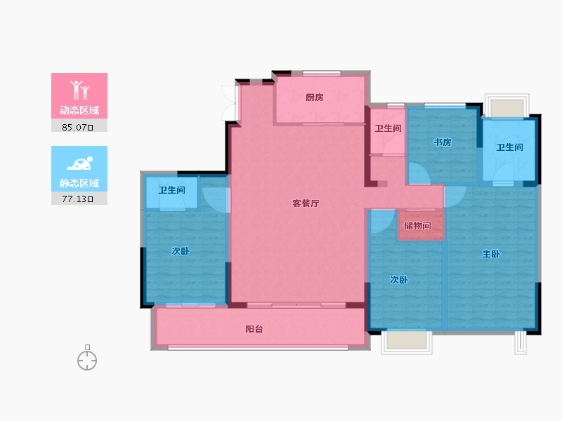 江苏省-南通市-中海翠湖溪岸-148.00-户型库-动静分区