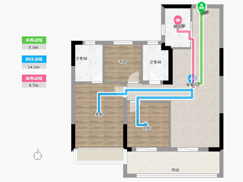 浙江省-嘉兴市-阳光城瑞俊凤临溪岸-76.00-户型库-动静线