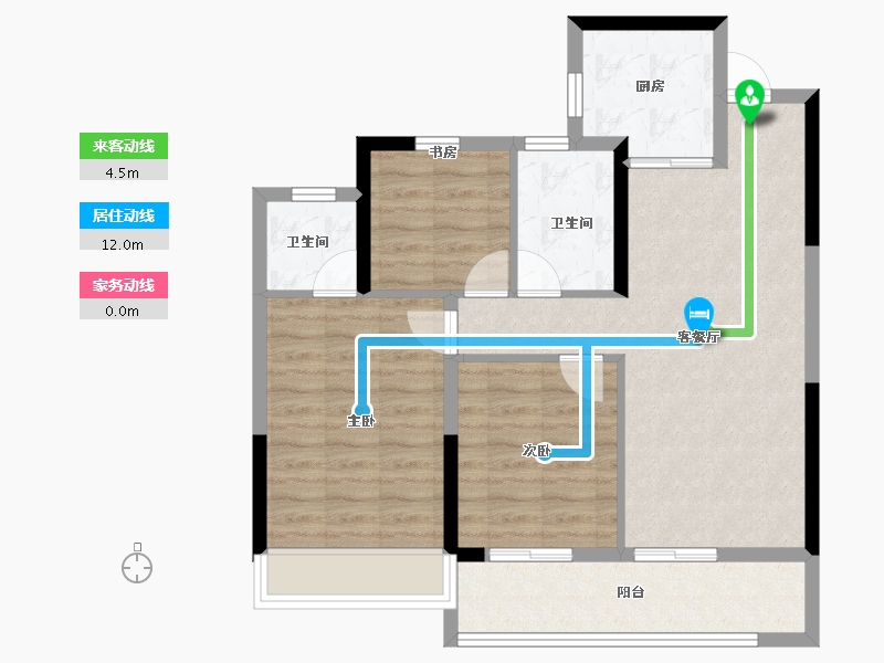 浙江省-嘉兴市-环汇商业广场臻颐府-78.41-户型库-动静线