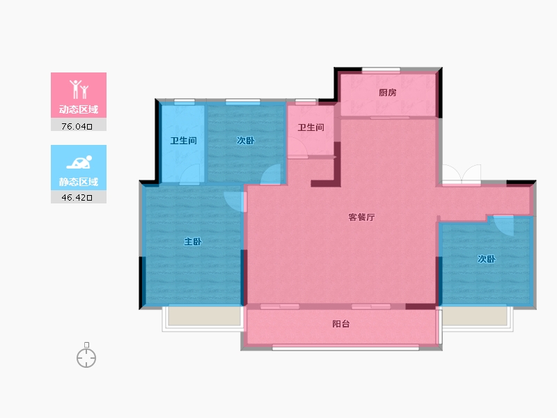 浙江省-嘉兴市-阳光城瑞俊·檀映里-111.20-户型库-动静分区