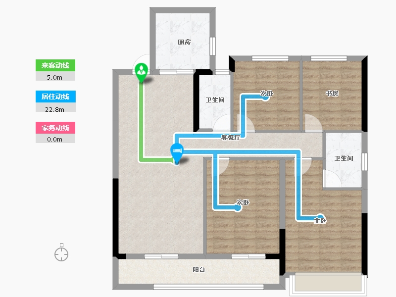 浙江省-嘉兴市-环汇商业广场臻颐府-108.00-户型库-动静线