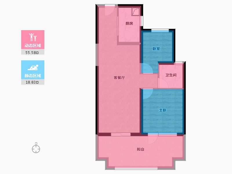 广东省-惠州市-碧桂园十里银滩维港湾-65.78-户型库-动静分区