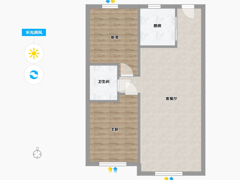 吉林省-长春市-天禄金典名城-69.68-户型库-采光通风