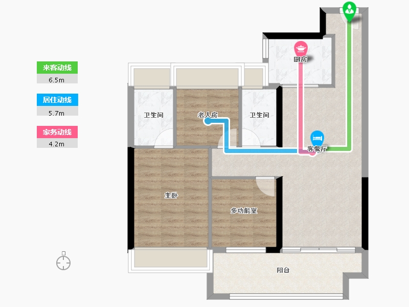 广东省-珠海市-峰泽丽苑-78.92-户型库-动静线