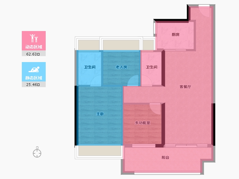 广东省-珠海市-峰泽丽苑-78.92-户型库-动静分区