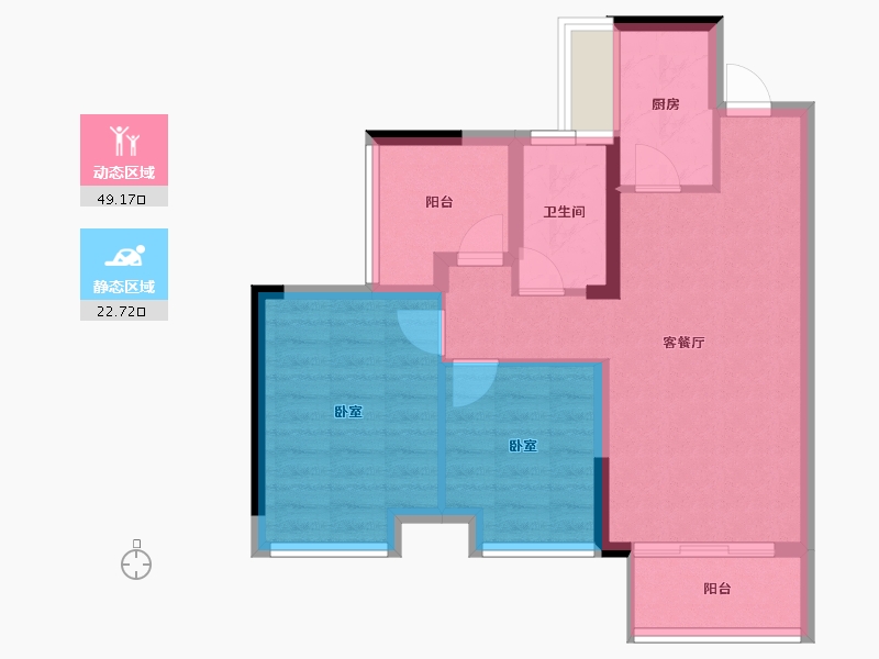 广东省-珠海市-奥园金坭湾-63.71-户型库-动静分区