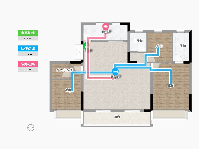 浙江省-嘉兴市-阳光城瑞俊·檀映里-114.40-户型库-动静线