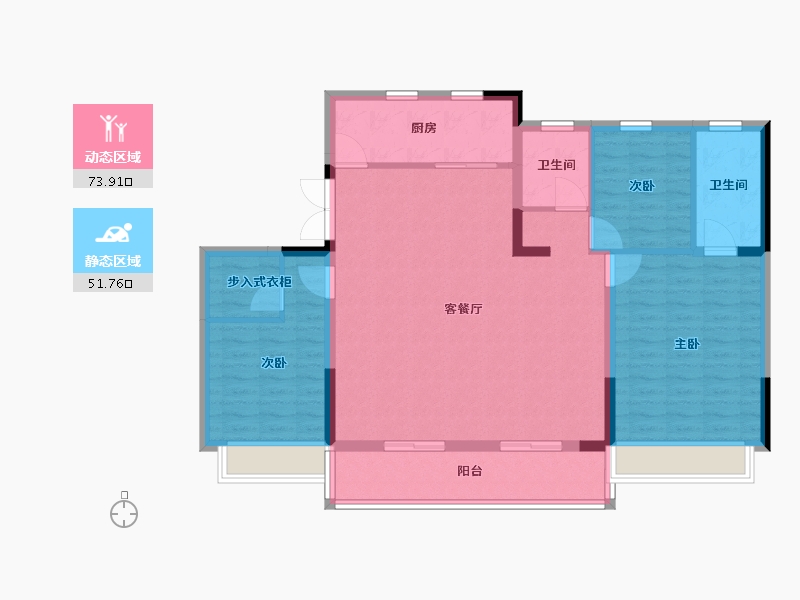 浙江省-嘉兴市-阳光城瑞俊·檀映里-114.40-户型库-动静分区