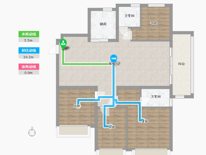 江苏省-徐州市-汉泽府-110.00-户型库-动静线