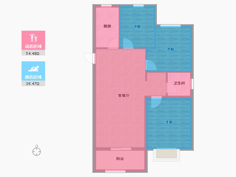 浙江省-嘉兴市-元宝湾-82.40-户型库-动静分区