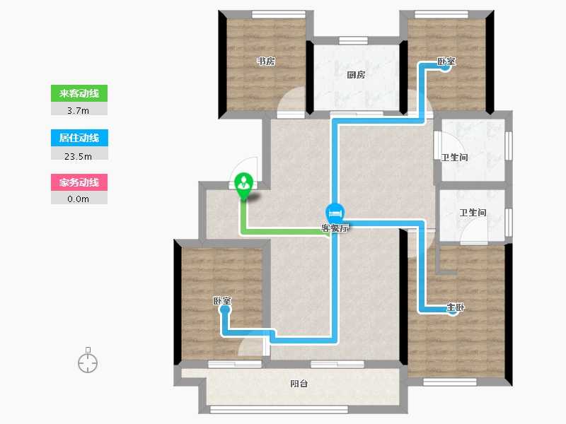 辽宁省-大连市-中梁御首府-100.01-户型库-动静线