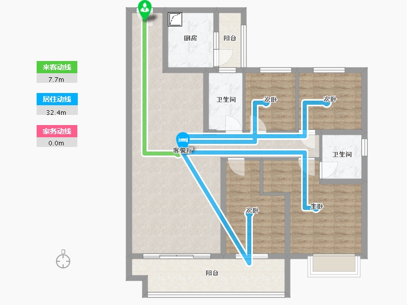 河北省-石家庄市-碧桂园-125.00-户型库-动静线