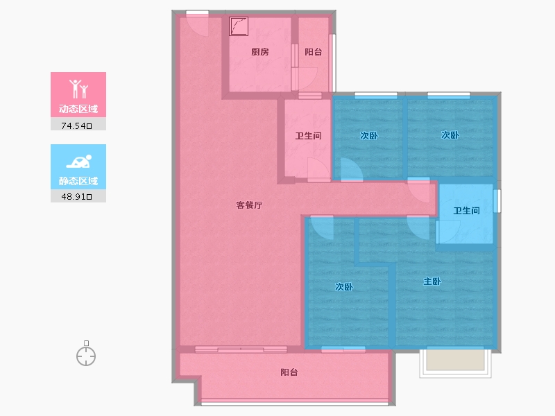 河北省-石家庄市-碧桂园-125.00-户型库-动静分区