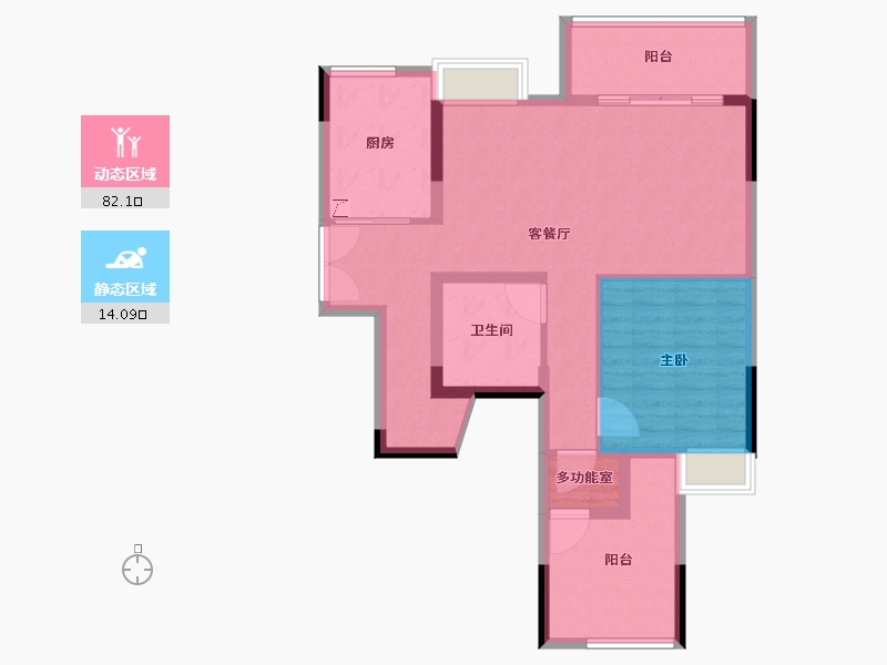 广东省-珠海市-奥园金坭湾-86.00-户型库-动静分区