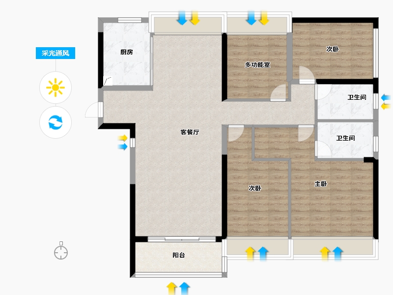 广东省-珠海市-建发悦玺-117.00-户型库-采光通风