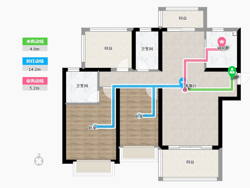 河南省-郑州市-信保·十里樾-92.81-户型库-动静线