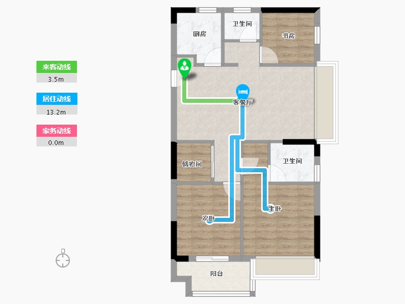 浙江省-嘉兴市-枫尚学府-71.20-户型库-动静线