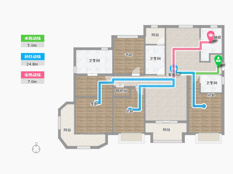 浙江省-嘉兴市-元宝湾-146.30-户型库-动静线