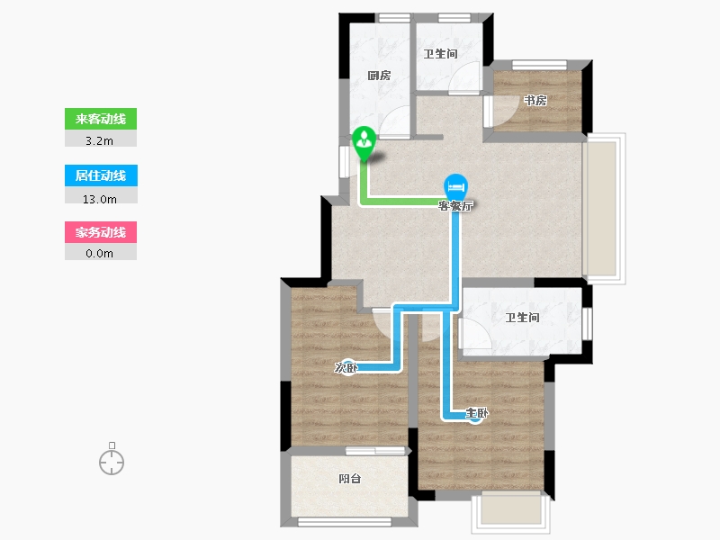 浙江省-嘉兴市-奥园玺悦府-71.20-户型库-动静线