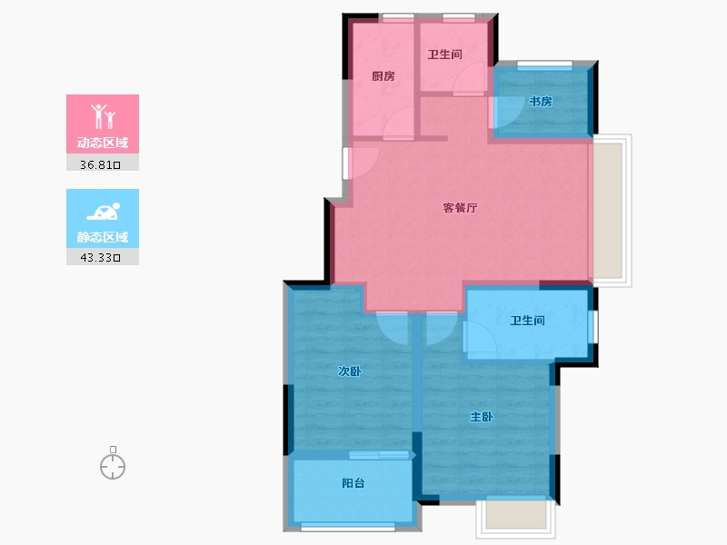 浙江省-嘉兴市-奥园玺悦府-71.20-户型库-动静分区