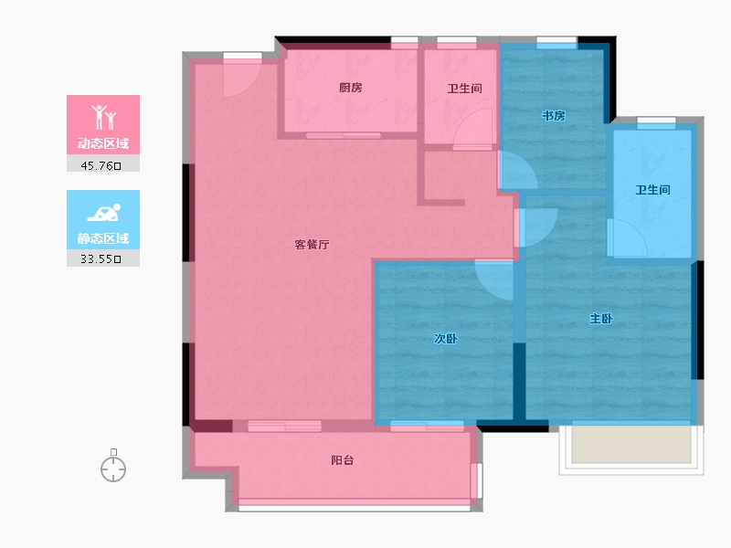 浙江省-嘉兴市-枫尚学府-71.20-户型库-动静分区