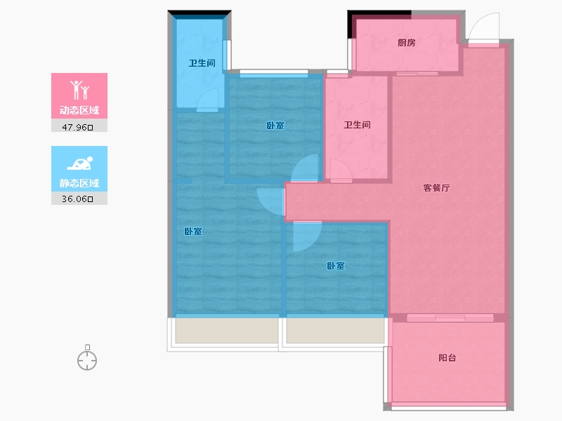 浙江省-嘉兴市-欣隆盛世翰林苑-76.00-户型库-动静分区