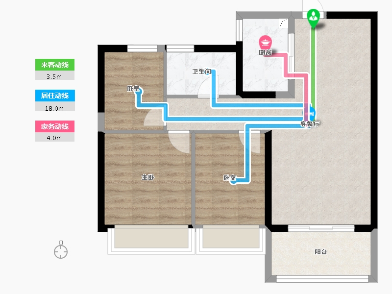 河南省-郑州市-信保·十里樾-71.21-户型库-动静线