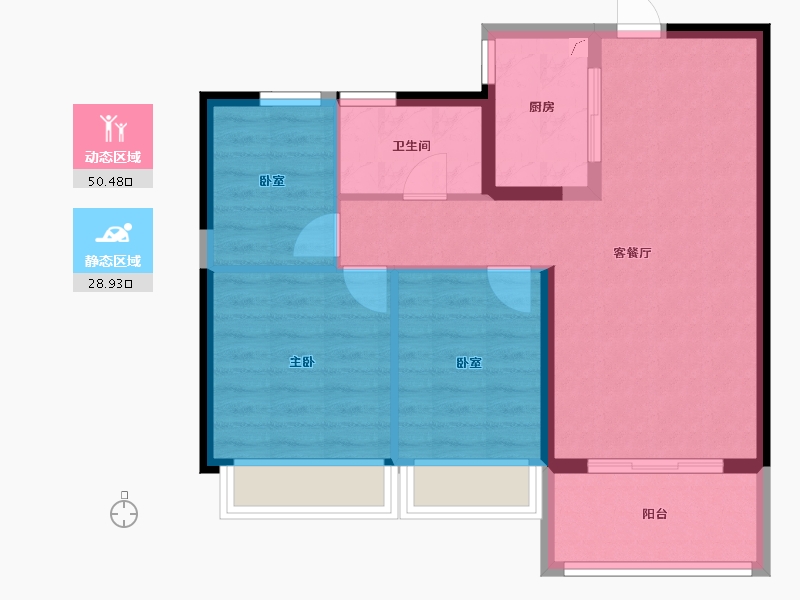 河南省-郑州市-信保·十里樾-71.21-户型库-动静分区