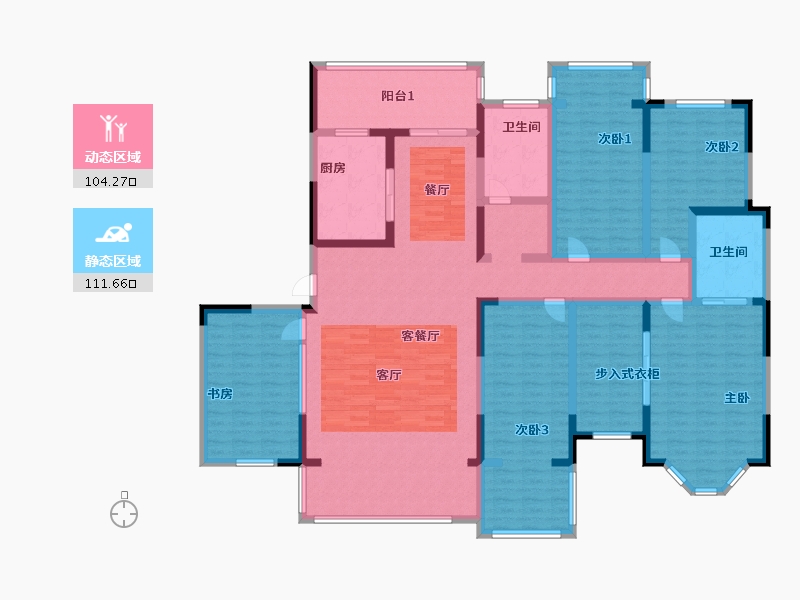 河南省-郑州市-郑东华府·TIVOLI-193.59-户型库-动静分区