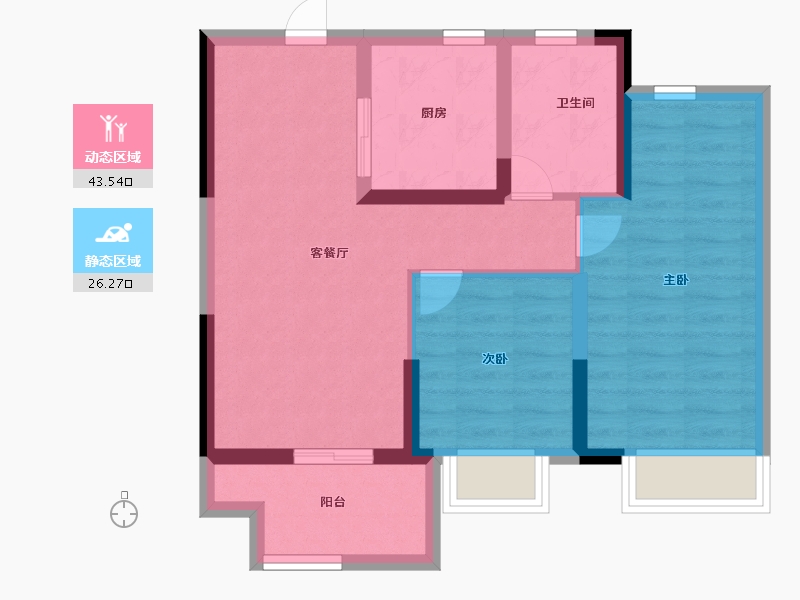 浙江省-嘉兴市-金悦学府-61.60-户型库-动静分区