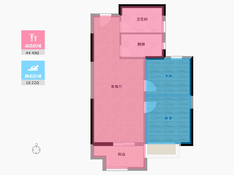 浙江省-嘉兴市-碧桂园·枫境澜庭-56.80-户型库-动静分区