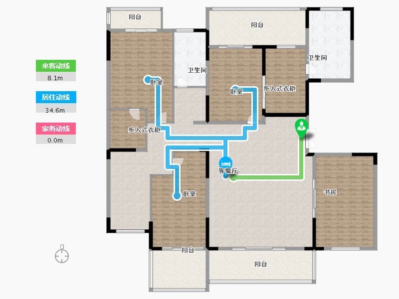 河南省-郑州市-郑东华府·TIVOLI-331.82-户型库-动静线