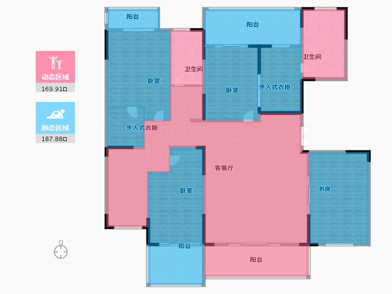 河南省-郑州市-郑东华府·TIVOLI-331.82-户型库-动静分区